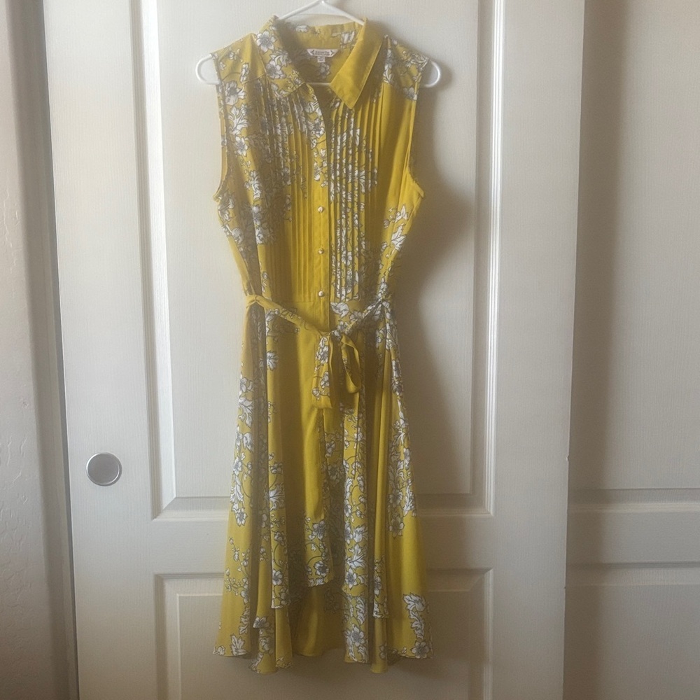 Nanette Lepore Yellow Floral High Low Dress